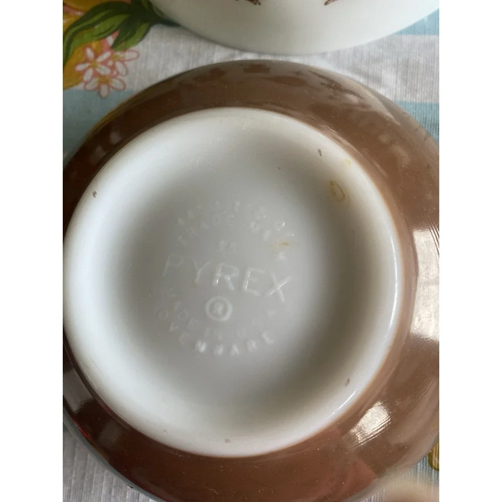 Vintage Pyrex Early American Nesting Cinderella Bowls Mid Century Set Of 3